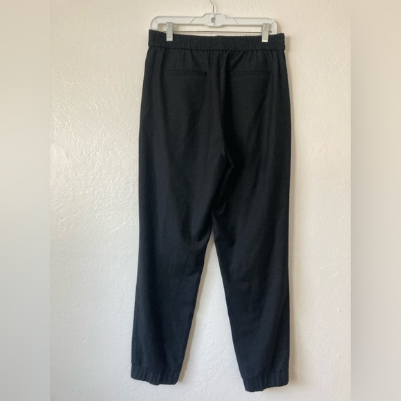 J. Crew Wool Blend Jogger Pants Black Easy Pull On Workwear Classic Size 6 TALL - Picture 5 of 11